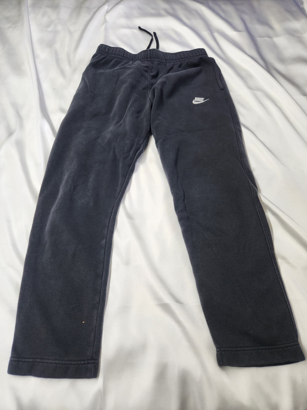 Nike Black Track Pants with White Swoosh